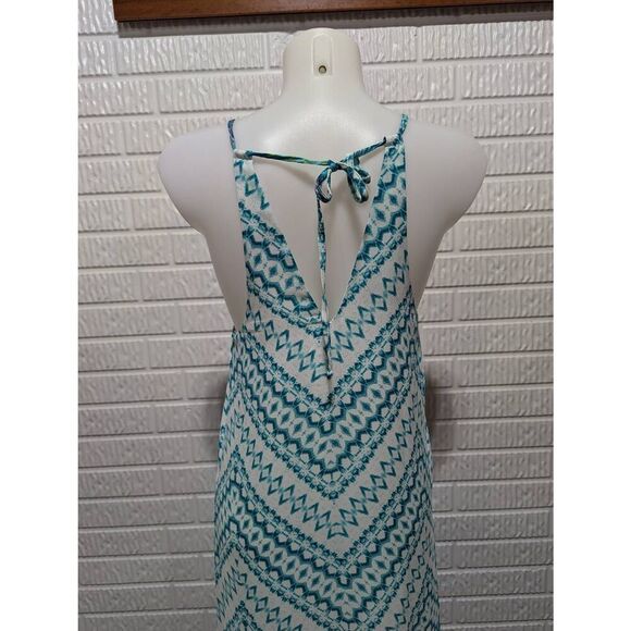 Love...Ady Women's Multi-Color Sleeveless Tie Neck Turquoise Maxi Dress Small - Picture 5 of 8